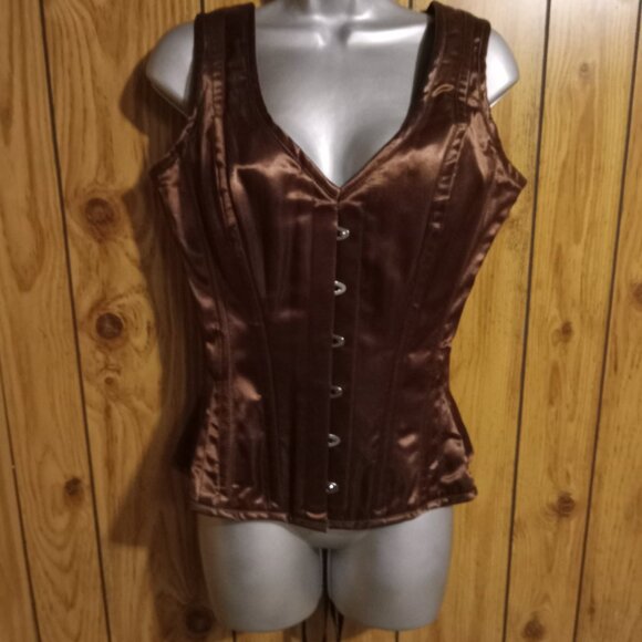 Goth Satin Corset - Picture 7 of 7